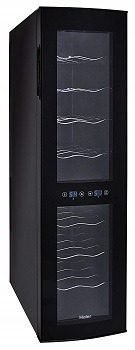 Haier HVTEC18DABS Dual Zone Thermo Electric Wine Cooler 18 Bottle