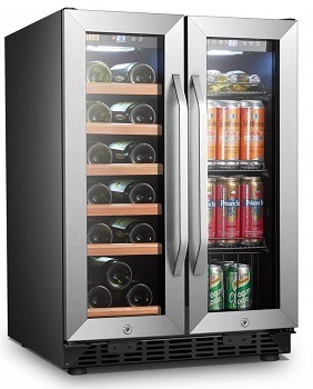 Lanbo Wine and Beverage Refrigerator, 18 Bottle and 55 Can