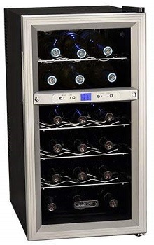 Koldfront TWR181ES 18 Bottle Dual Zone Freestanding Thermoelectric Wine Cooler