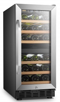 LANBO Dual Zone Wine Refrigerator 28 Bottles