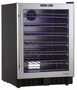 Vinotemp 54 Bottle Touch Screen Mirrored Wine Cooler